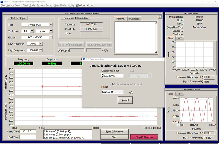 Calibrate Accelerometers, Dynamic Pressure Sensors, and Microphones