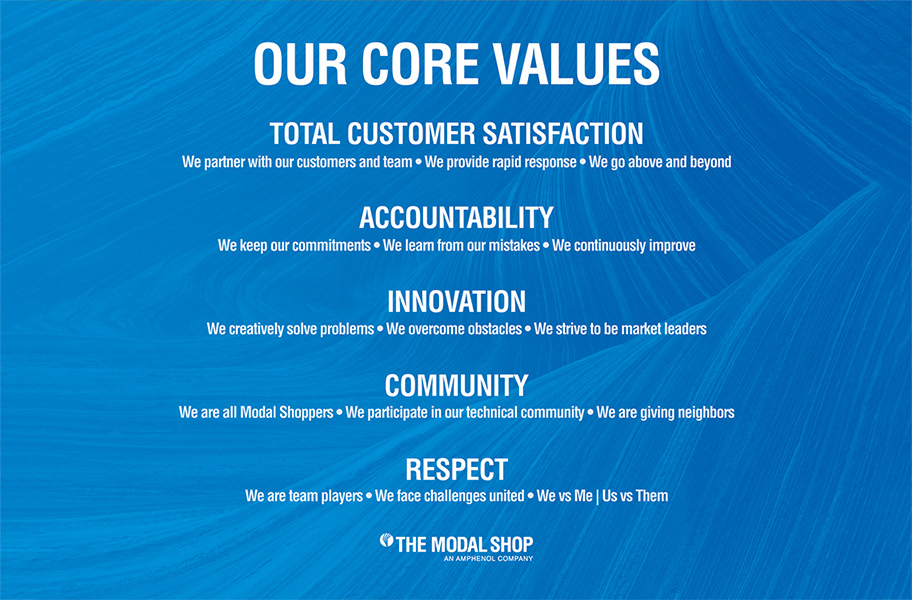 The modal shop core values